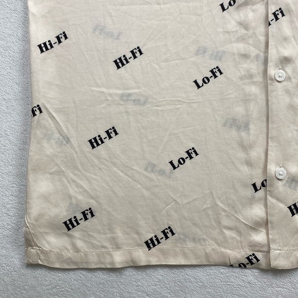 All Saints Conscious Collection Lo-Fi/Hi-Fi Relaxed Fit Camp/Resort Shirt (Ecru) - Picture 11 of 16